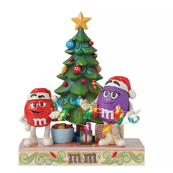 M&M'S by Jim Shore M&M'S Purple/Red Character Tree - Picture 1 of 7
